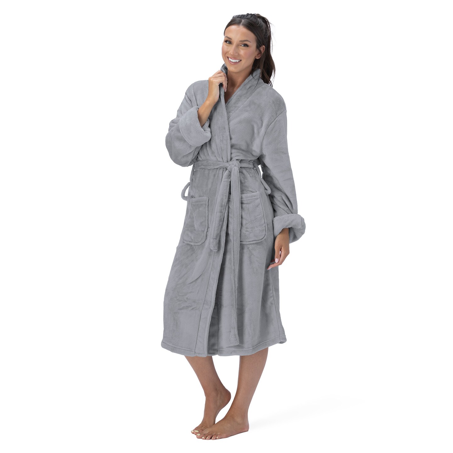 Northwest Unisex Lava Smoke Silk Touch S/M Bathrobe 23×41 Inches