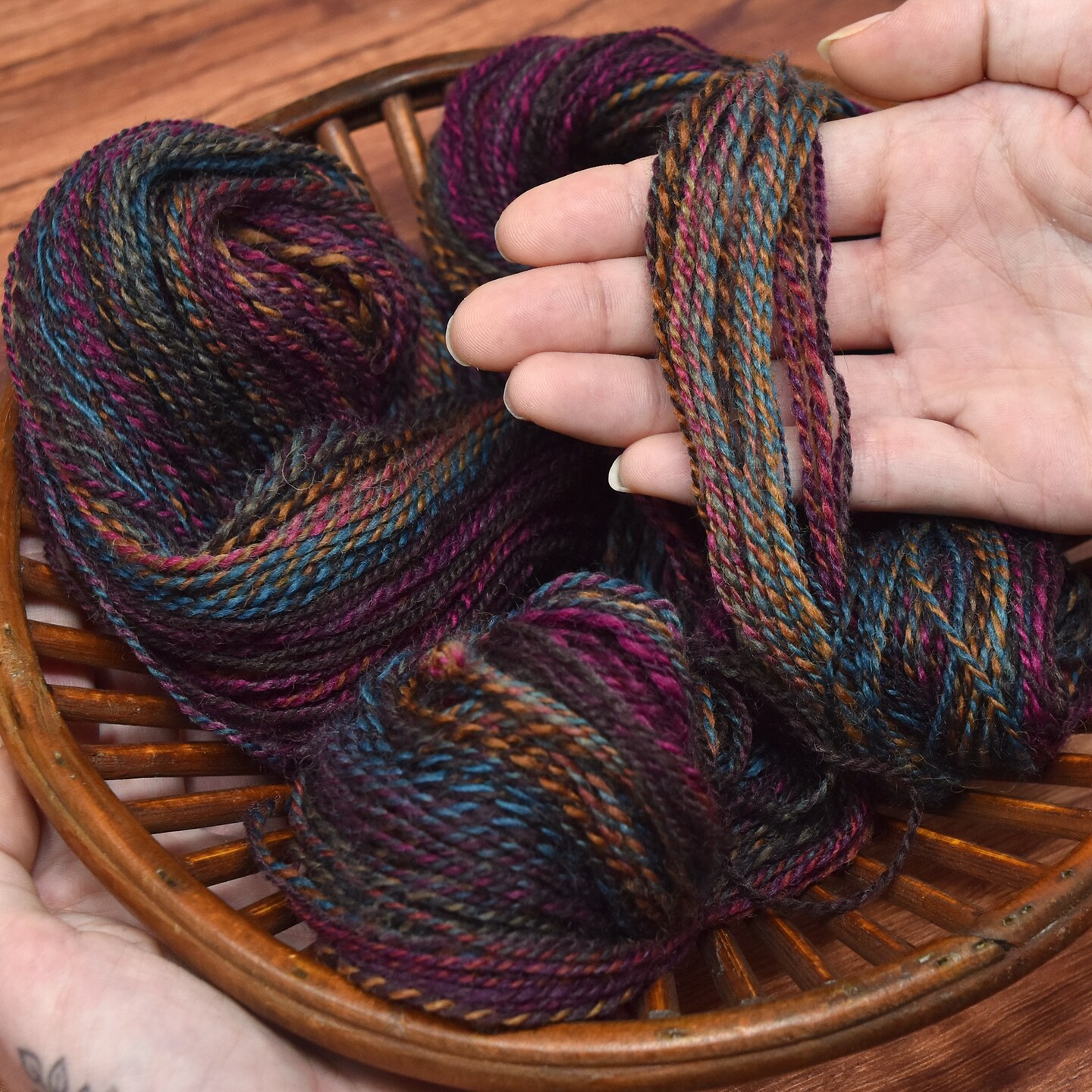 Double Helix by Living Dreams Yarn. Soft, Colorful Wool Yarn for Crochet, Knitting, Weaving. Self-Striping Sport Weight Yarn, 3 Pack, 150g