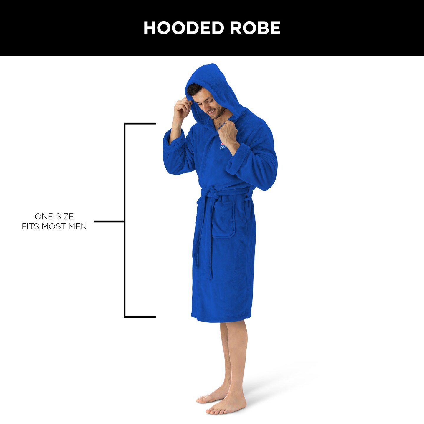 Buffalo Bills NFL Hooded Silk Touch Bath Robe 26×47 Inches