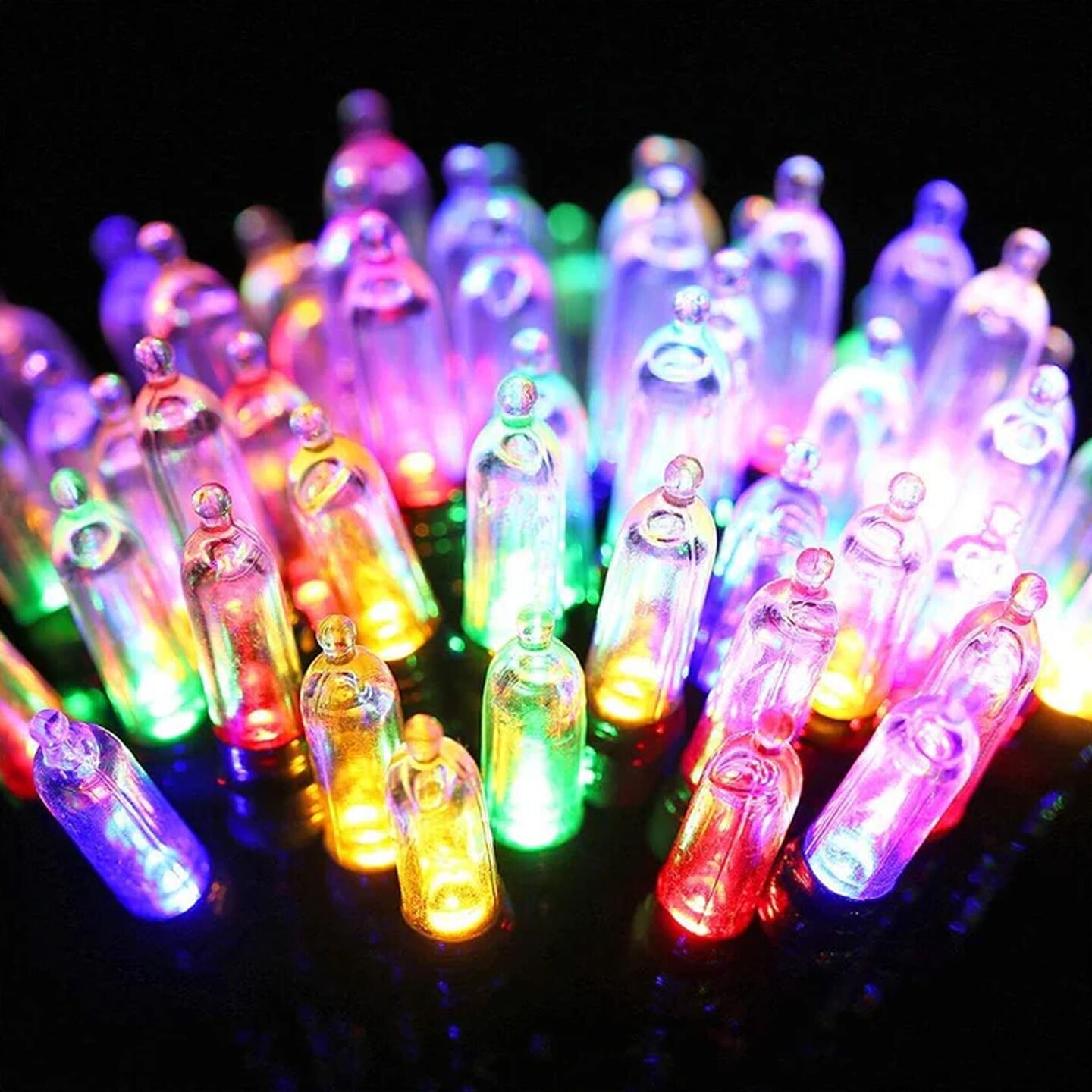 20 Multicolor LED M5 Lights Battery Operated 4" Spacing