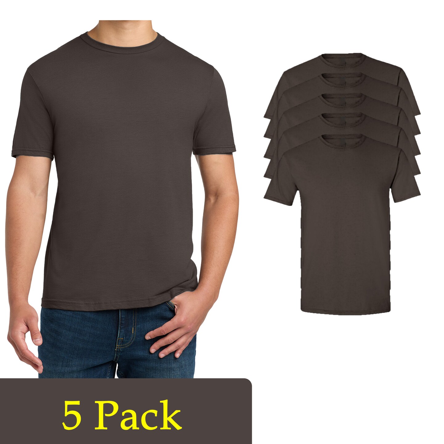 Gildan DIY Printing Dark Chocolate Shirt, Unisex Softstyle Craft T