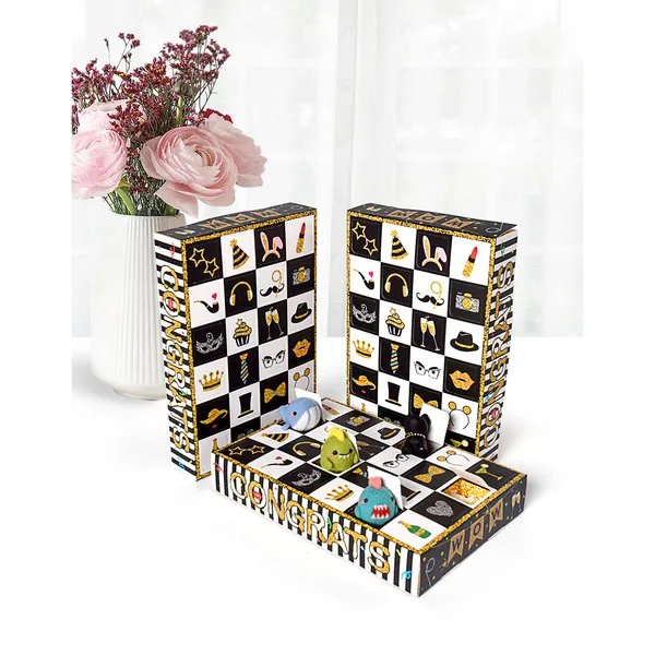 10 PCS Empty Christmas Advent Calendar Boxes – 24 Days DIY Countdown Fillable Paper Gift Boxes for Candy, Treats & Holiday Surprises
