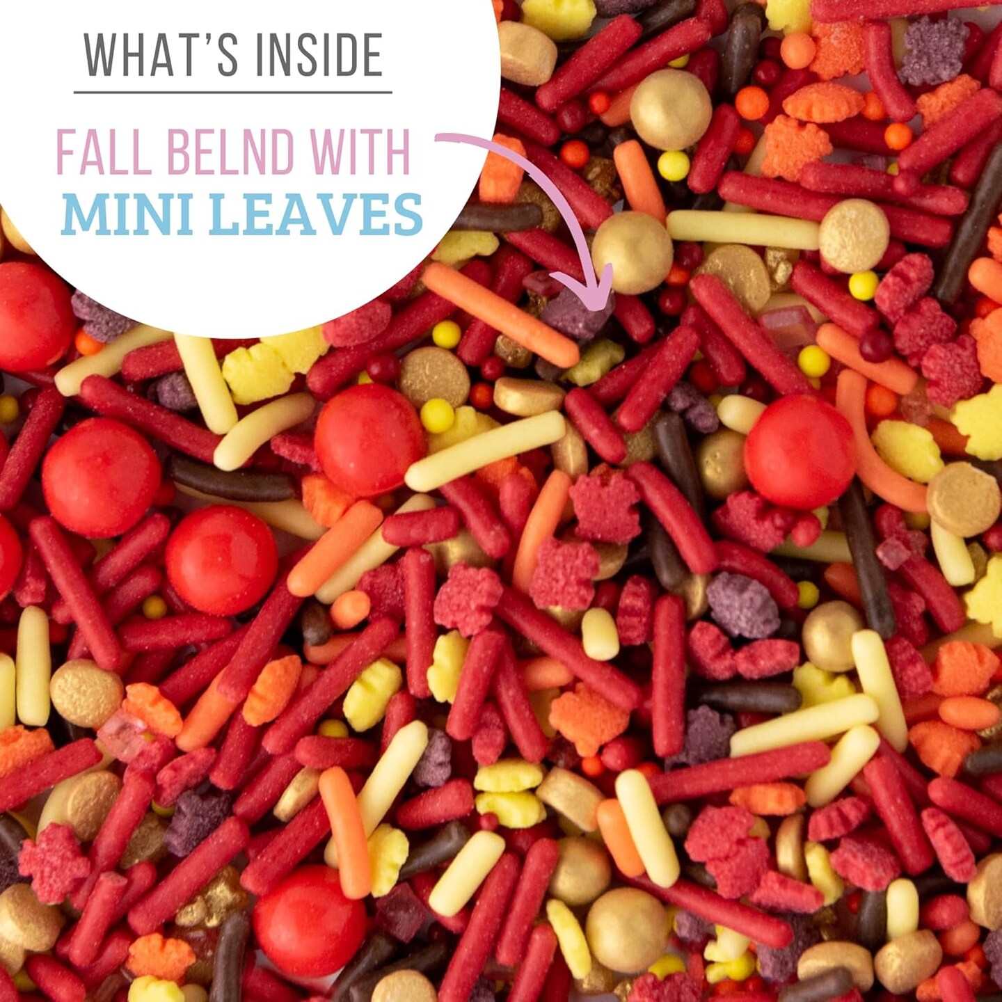 Thankful Fall Sprinklefetti Mix – 4 oz Jar,Autumn Sprinkles with Jimmies