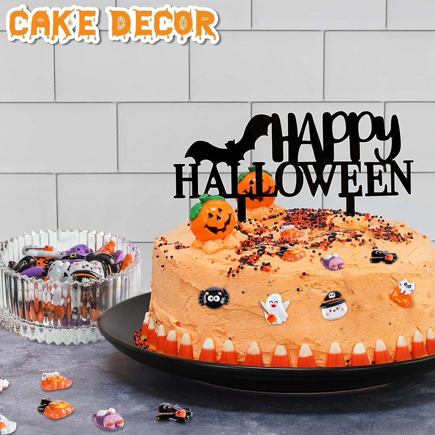 60 Pcs Halloween Miniatures Garden Figurines