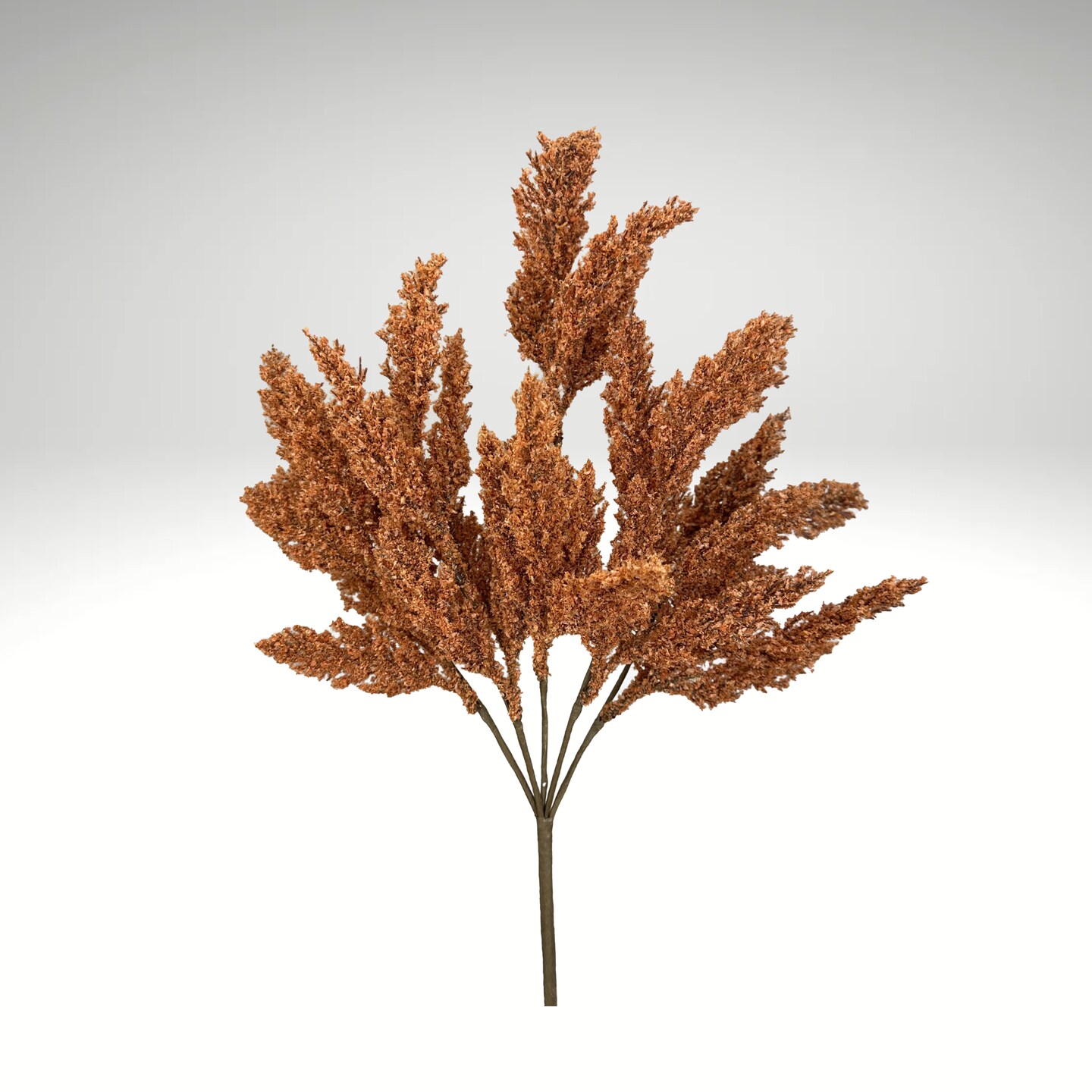 21" Rust Feather Reed Bush – Artificial Fall Floral Spray for Wreaths & Arrangements-57265RUST
