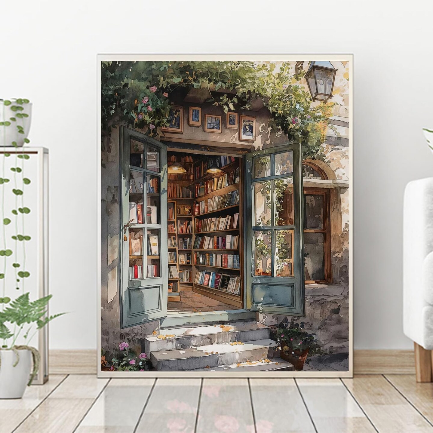 Bookstore Paint by Number Adult,Paint by The Numbers for Adults,16x20inch