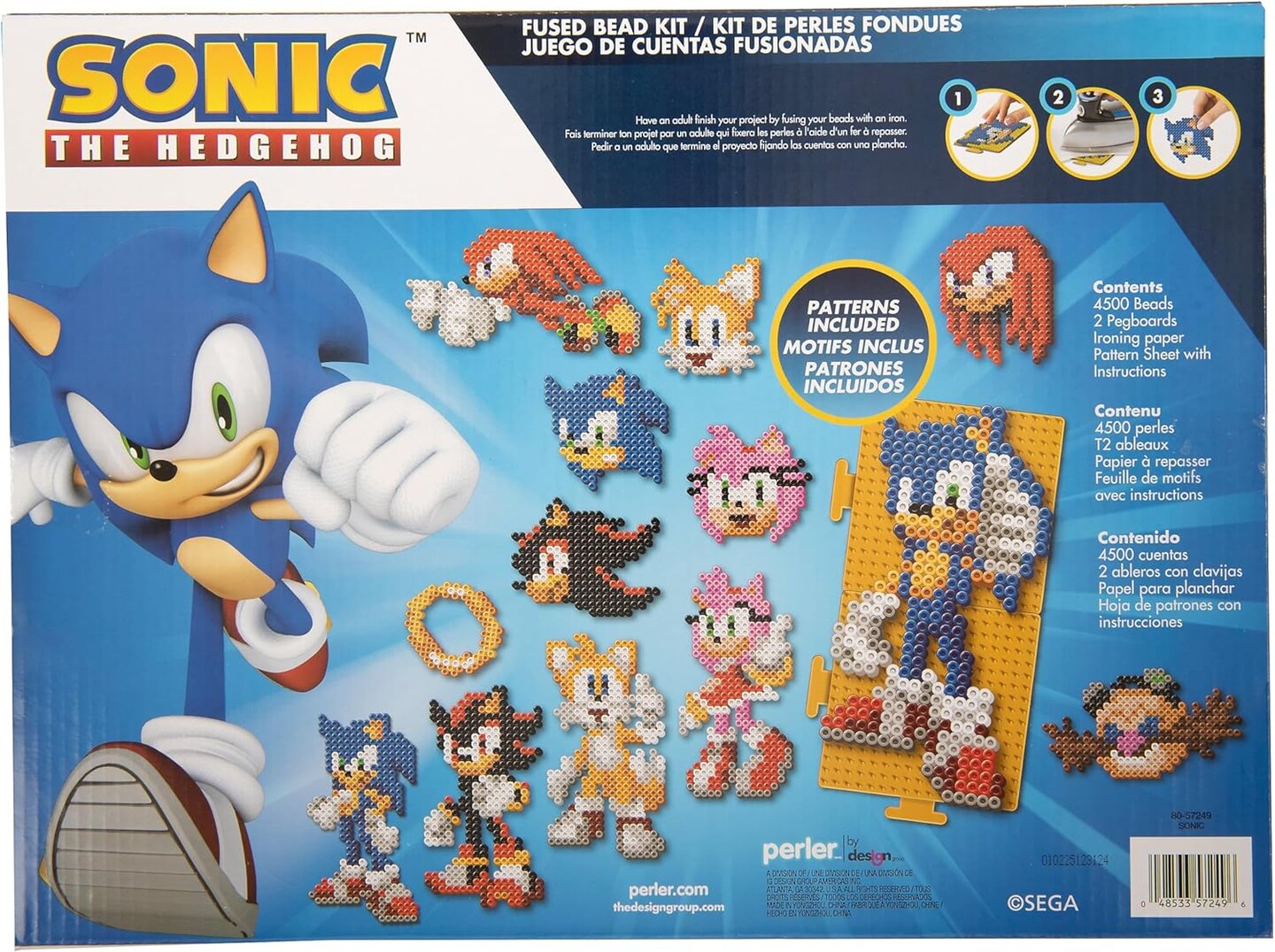 Sonic The Hedgehog Bead Kits with 14 Projects - 4504 Pieces (Multicolor)