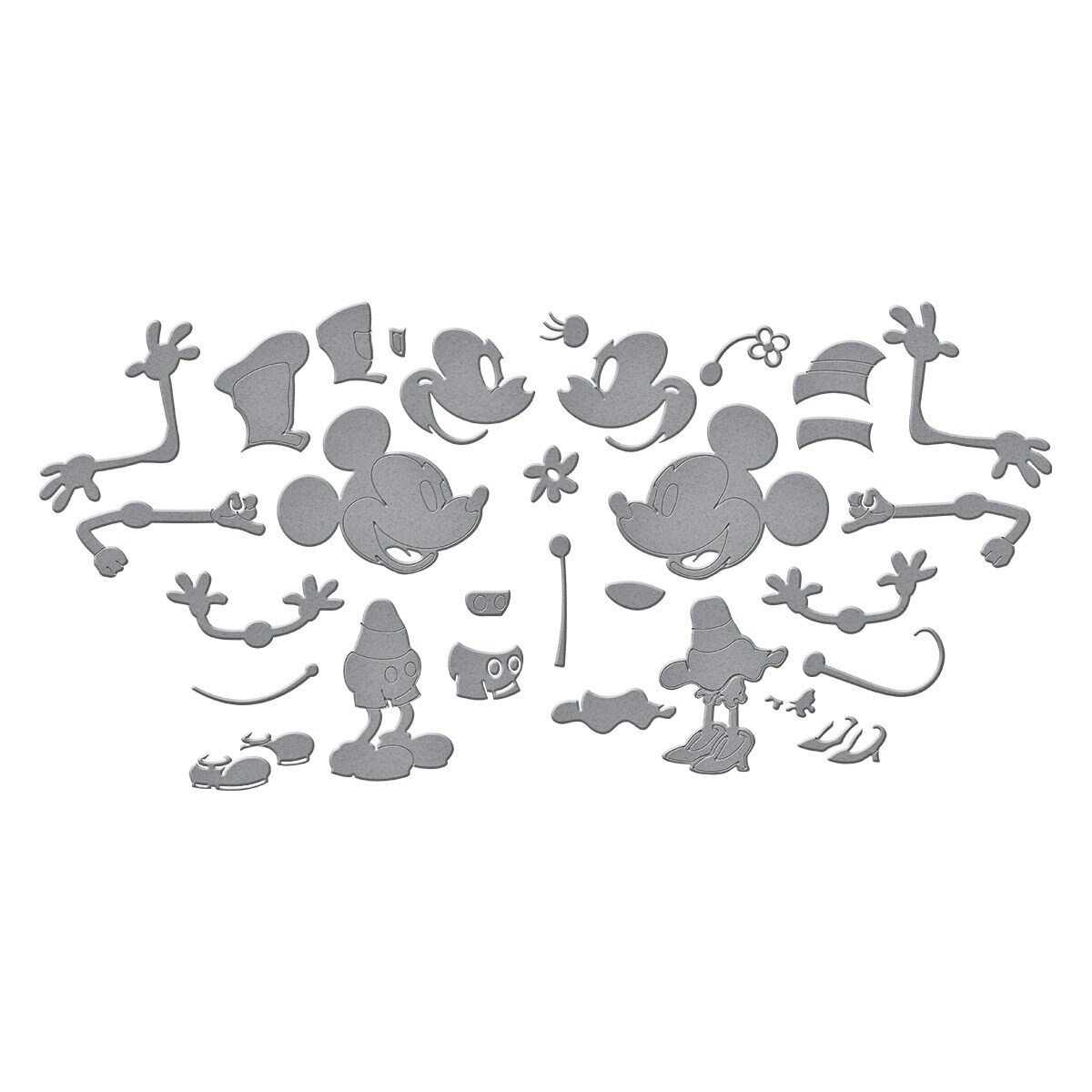 Spellbinders Etched Dies From Say Cheese Classic Mouse-Steamboat Willie Duo