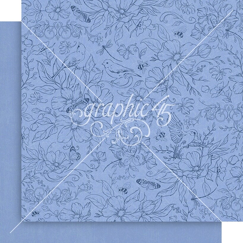 Graphic 45 Collection Pack 12"X12"-Patterns & Solids, Spring Is In The Air