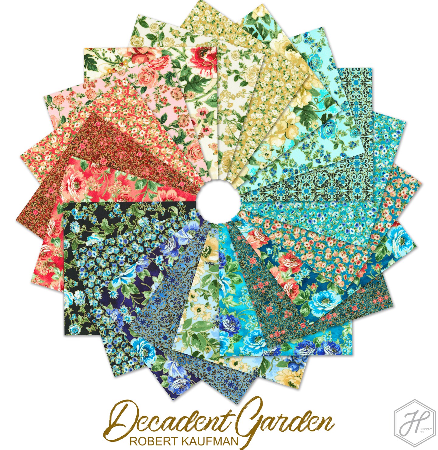 Decadent Garden in Aqua (srkm-22540-70) | Decadent Garden | Robert Kaufman