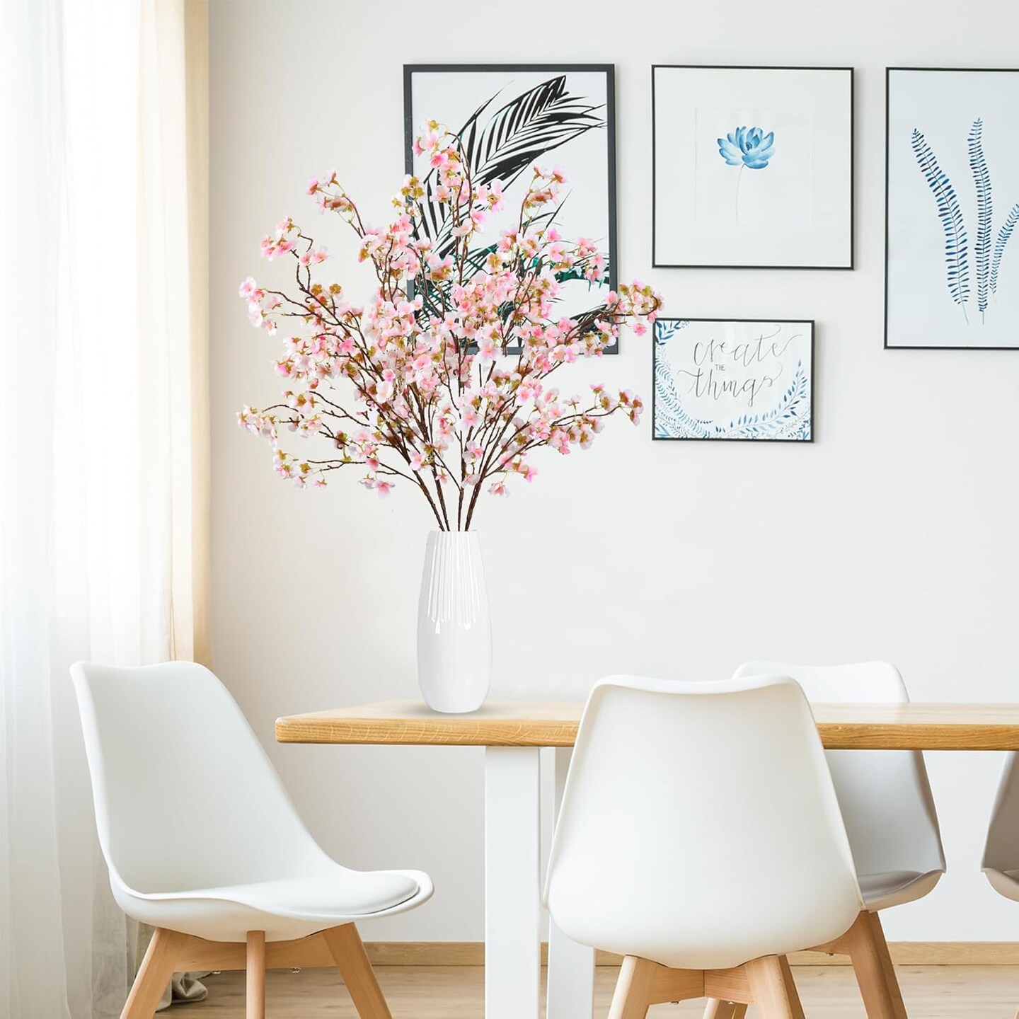 4 Artificial Cherry Blossom Flowers