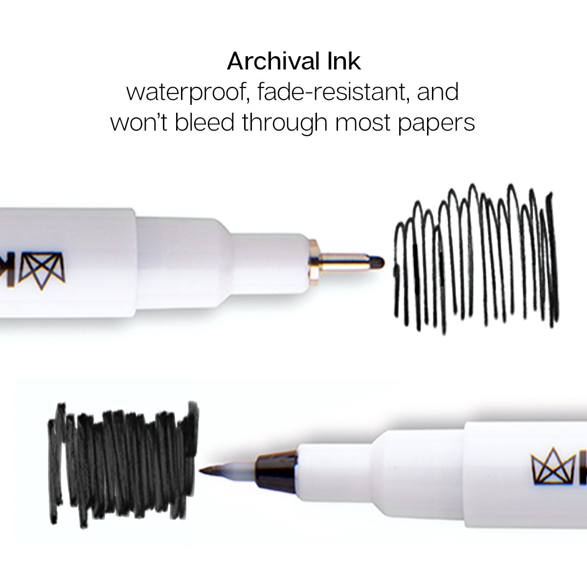 KINGART&#xAE; Inkline&#x2122; Fine Line Pen Set, 6  pc