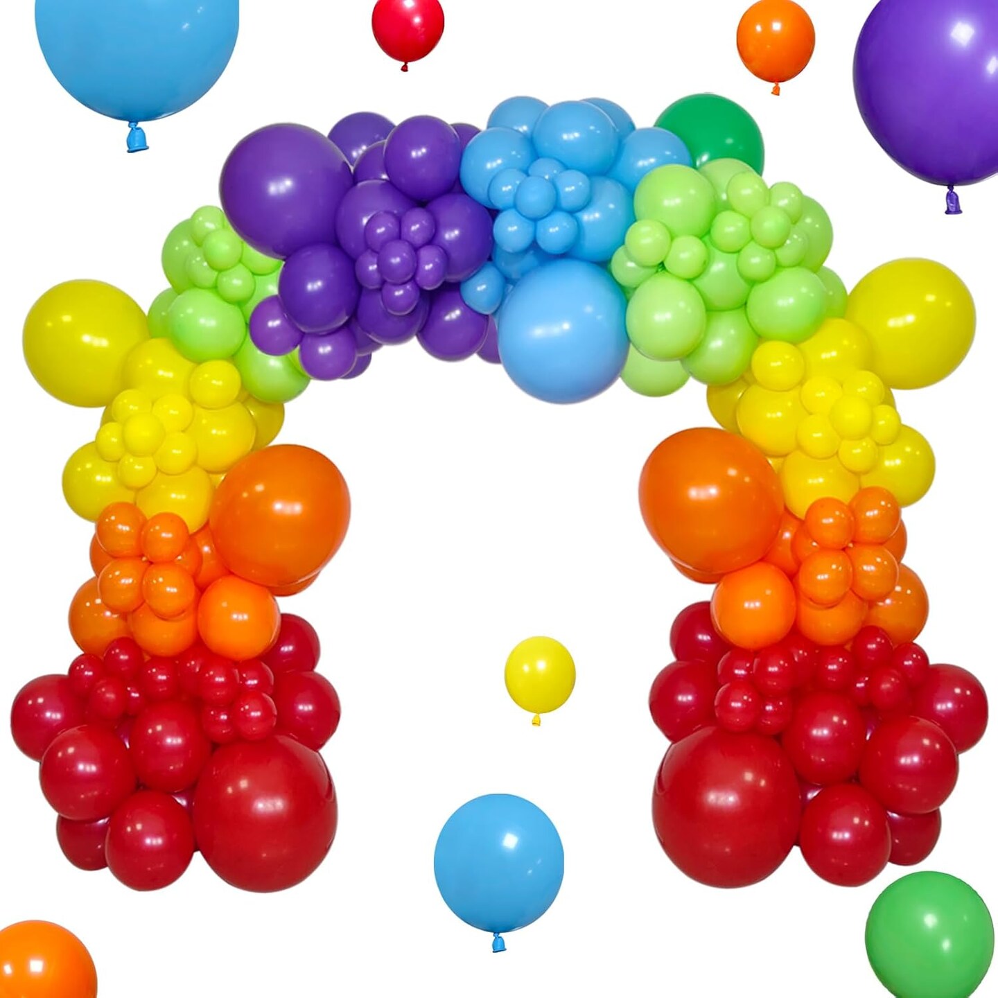 Rainbow Balloon Arch Kit 111Pcs 18 12 5 Inch Latex Colorful Party Balloons Garland