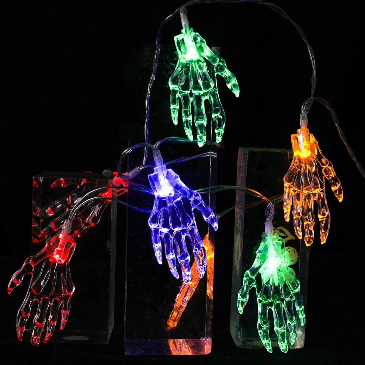 10FT 3M 20 Lights Halloween LED String Waterproof Steady On & Flash Light Modes