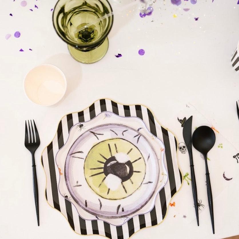 Watercolor Eyeball Halloween Dessert Plate (12pcs)