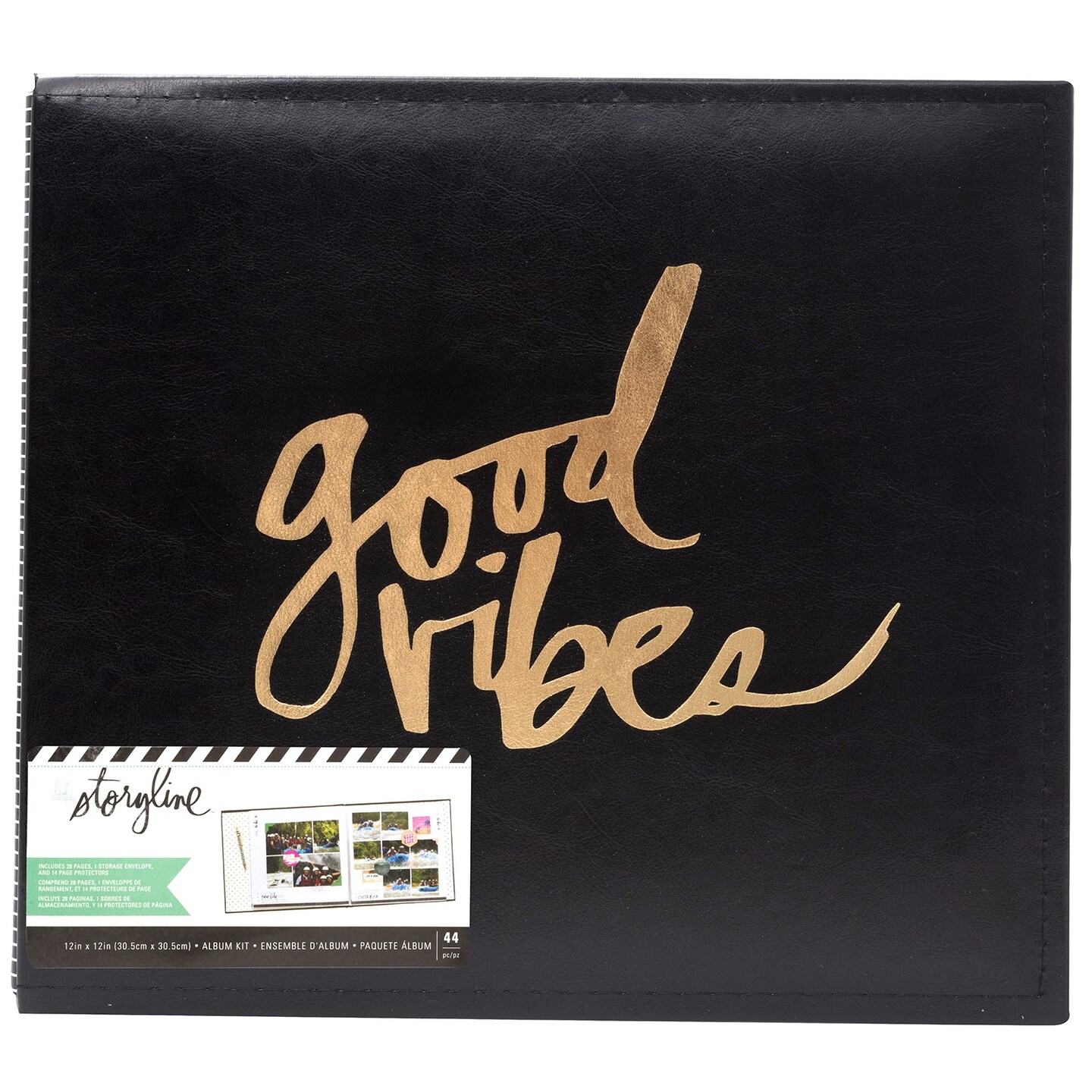 Heidi Swapp Storyline2 Post Bound Album 12&#x22;X12&#x22;-Good Vibes