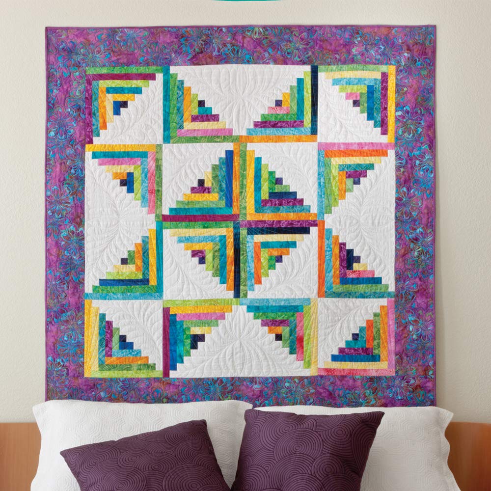 Accuquilt GO! Fabric Cutting Dies-Log Cabin 12 in. Finished by Leslie Main,Black