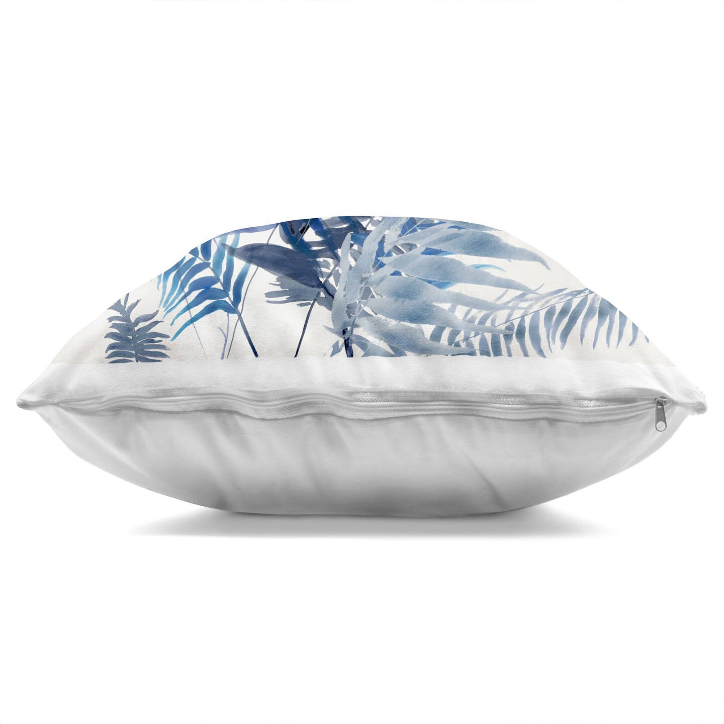 Stupell Industries Overlapping Blue Fronds Decorative Printed Throw Pillow, design by Jacob Q, 18 x 7 x 18