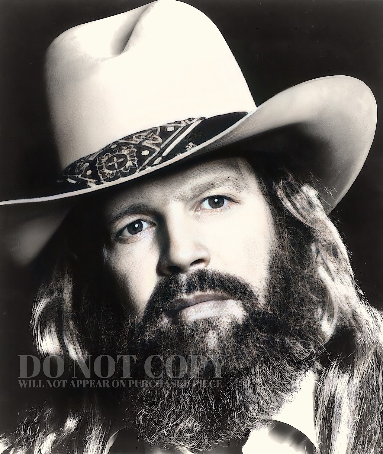 David Allan Coe Photograph 11 X 13 | Magnificent 1970s Portrait