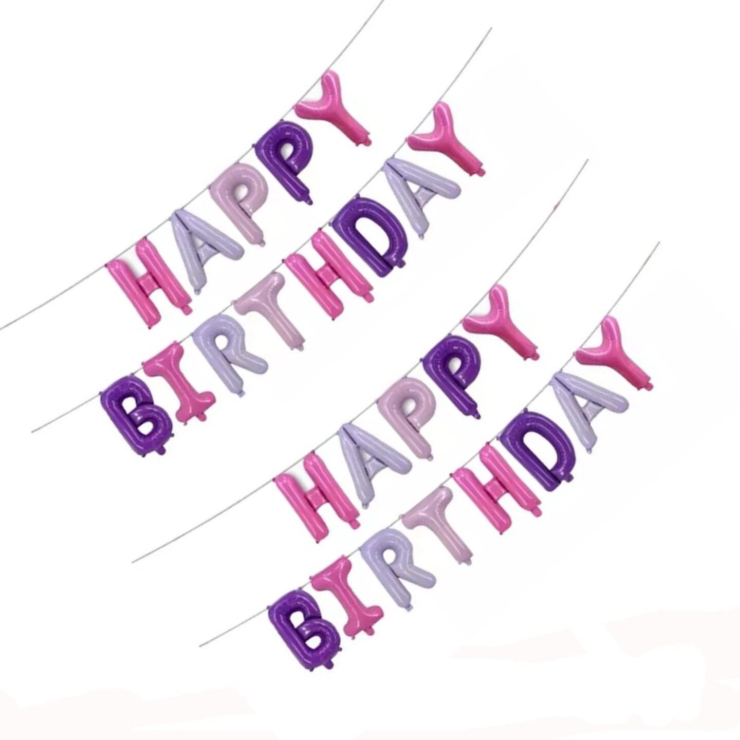 Happy Birthday Self-Inflating Balloon Banner Party Decoration