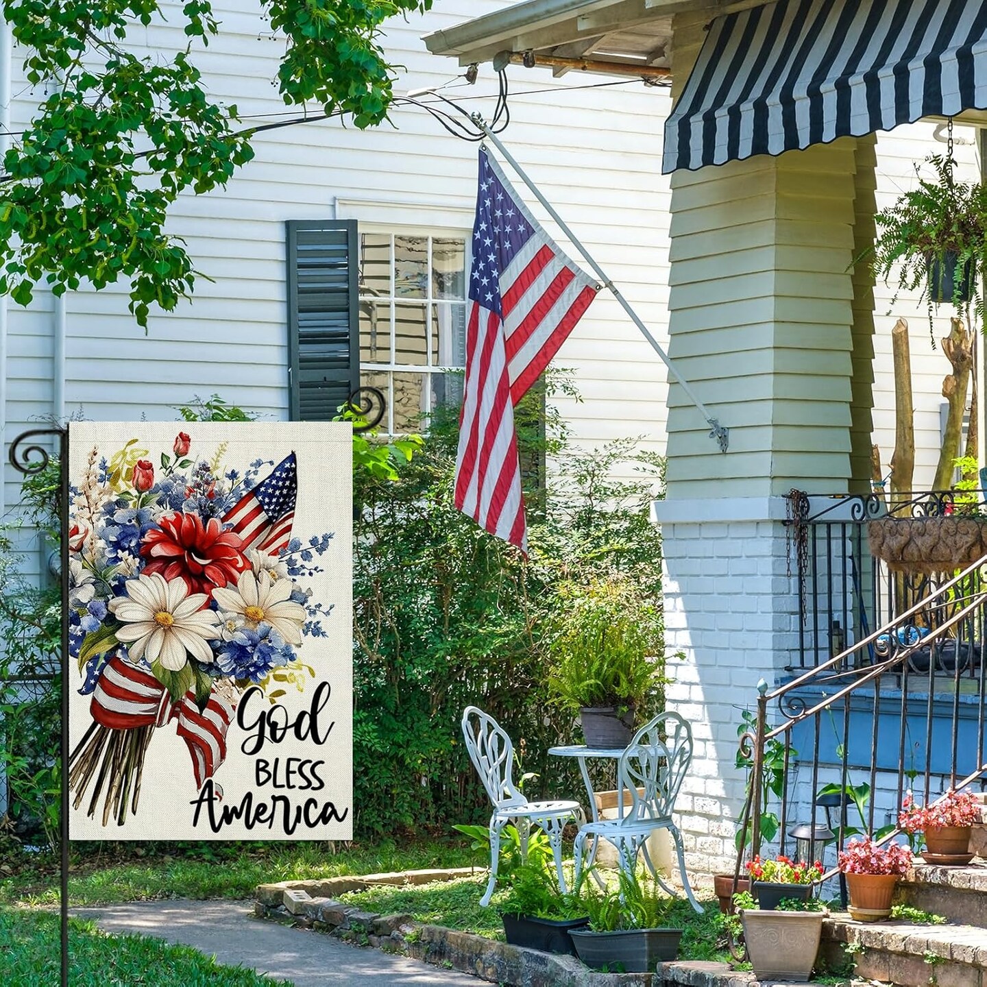 4th of July Garden Flags 12x18 Inch Double Sided