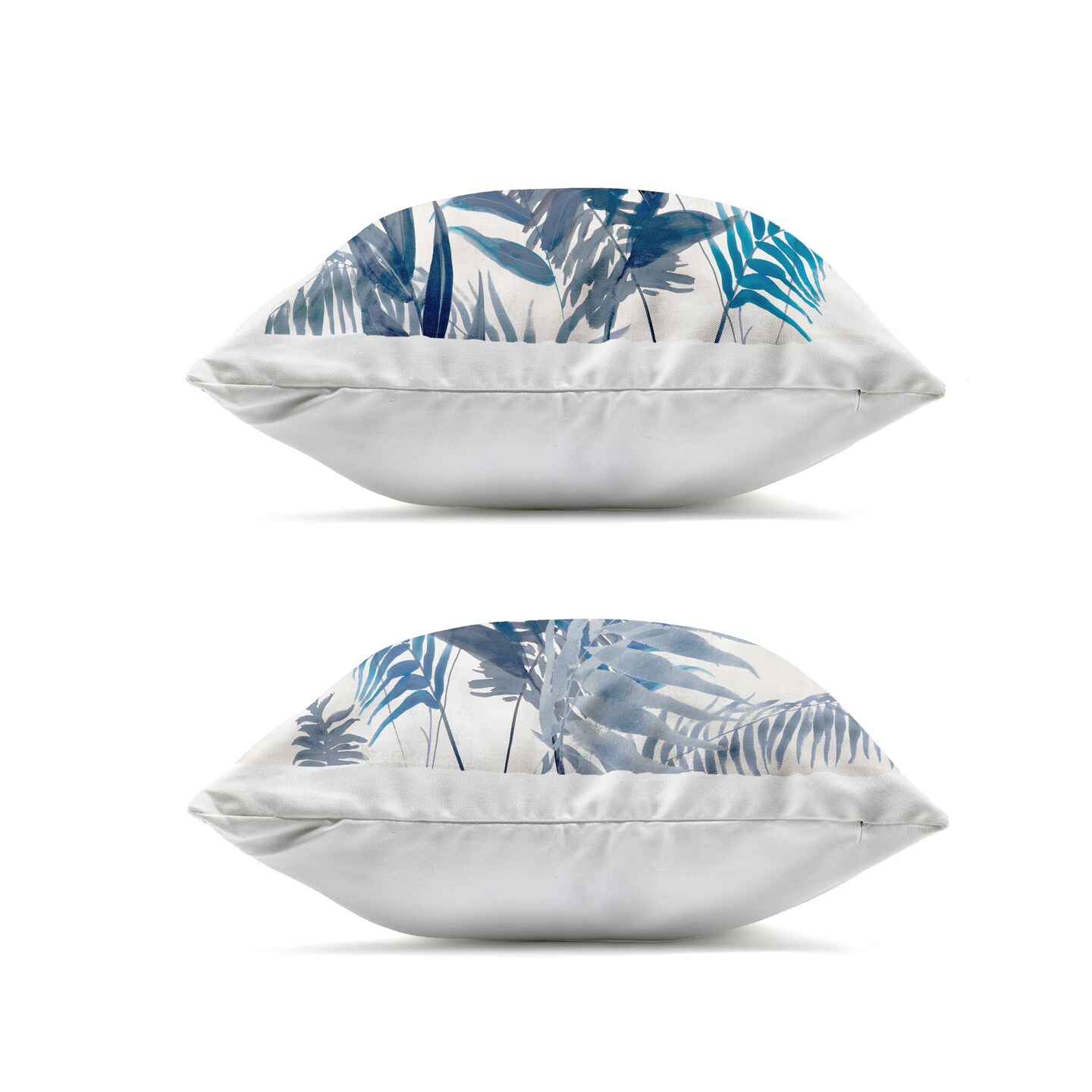 Stupell Industries Layered Palm Fronds in Blue 2 Piece Outdoor Printed Pillow Set, design by Jacob Q, 18 x 7 x 18
