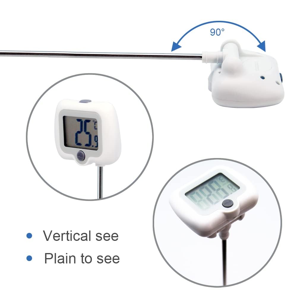 Candy Thermometer for Candy Making with Pot Clip,Best Instant Read Thermometer Digital for Cooking, Baking, Candy and Cheese Making &#x2013; 10 Inch Probe, Large Rotating LCD Display, Essential Baking Tool
