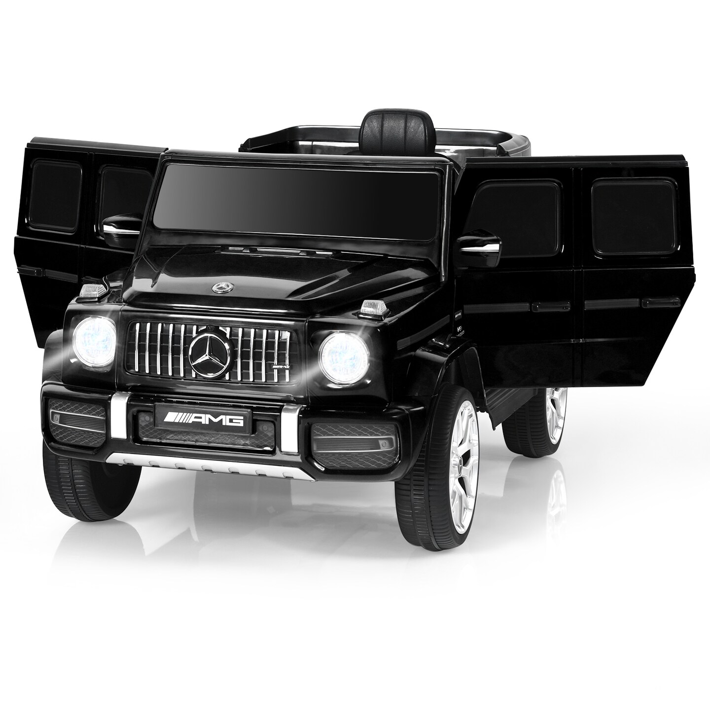 Remote Control 12V Ride On Car for Kids with USB, Music, Spring Suspension