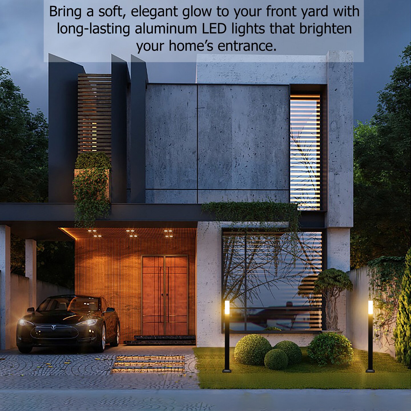 Gardenised LED Landscape Lighting IP65 Waterproof Outdoor Light Fixture with Durable Aluminum Housing 3000K Warm Light for Pathways Walkways Gardens Yards Driveways and Lawns Slim Square Design