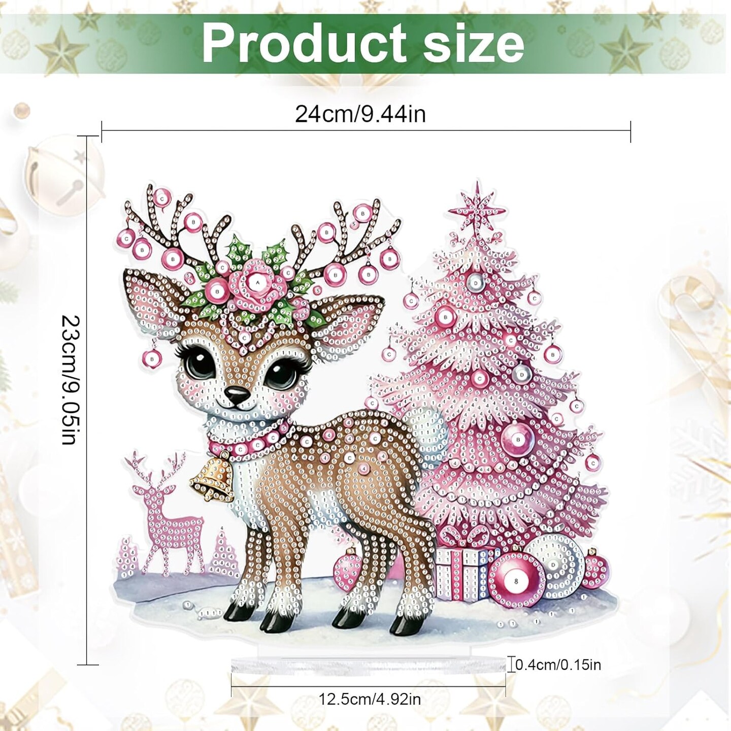Christmas Diamond Painting Kits – DIY Reindeer & Dessert House Tabletop Decorations