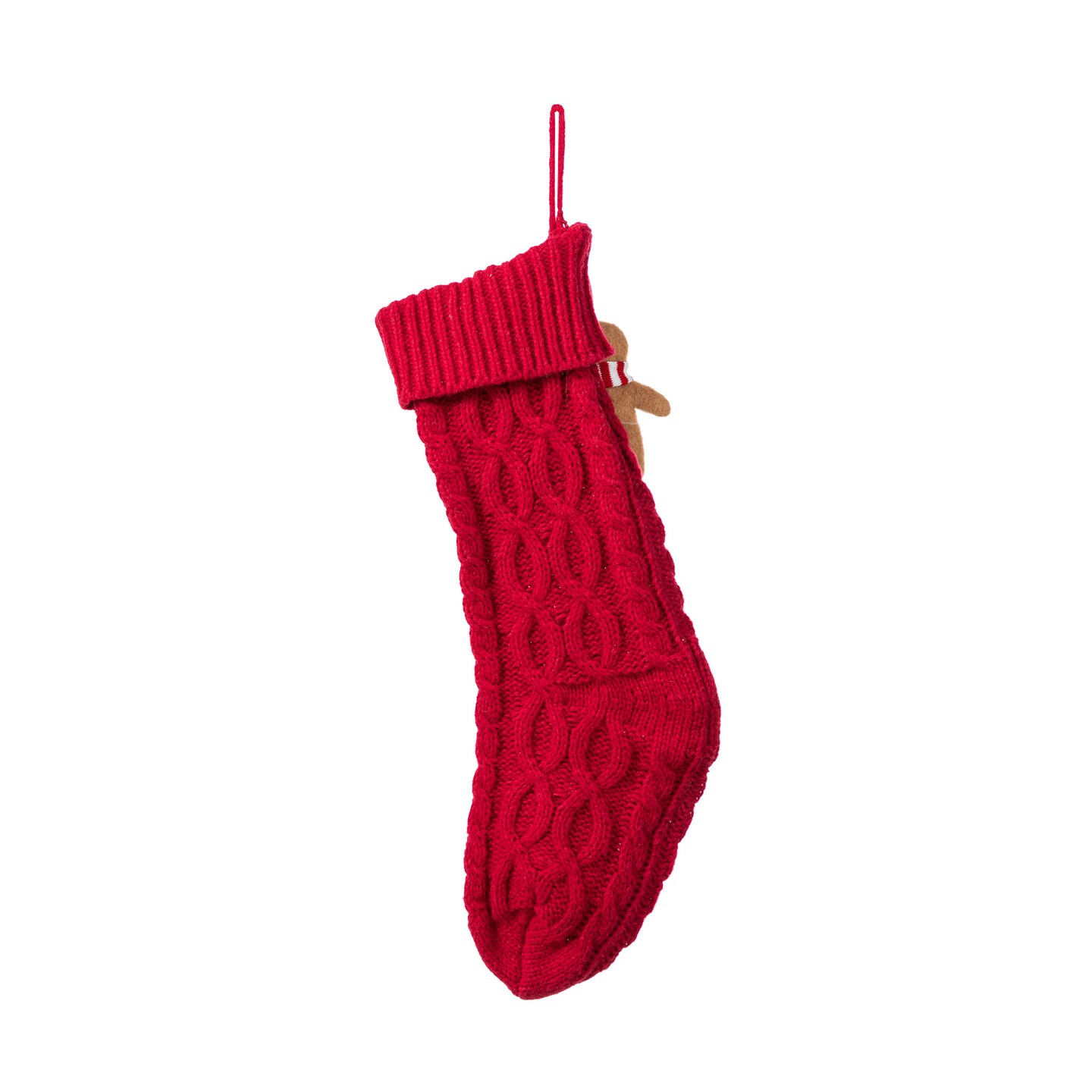 Set of 2 22&#x22;L Knitted Christmas Stockings with Pompon Tassel