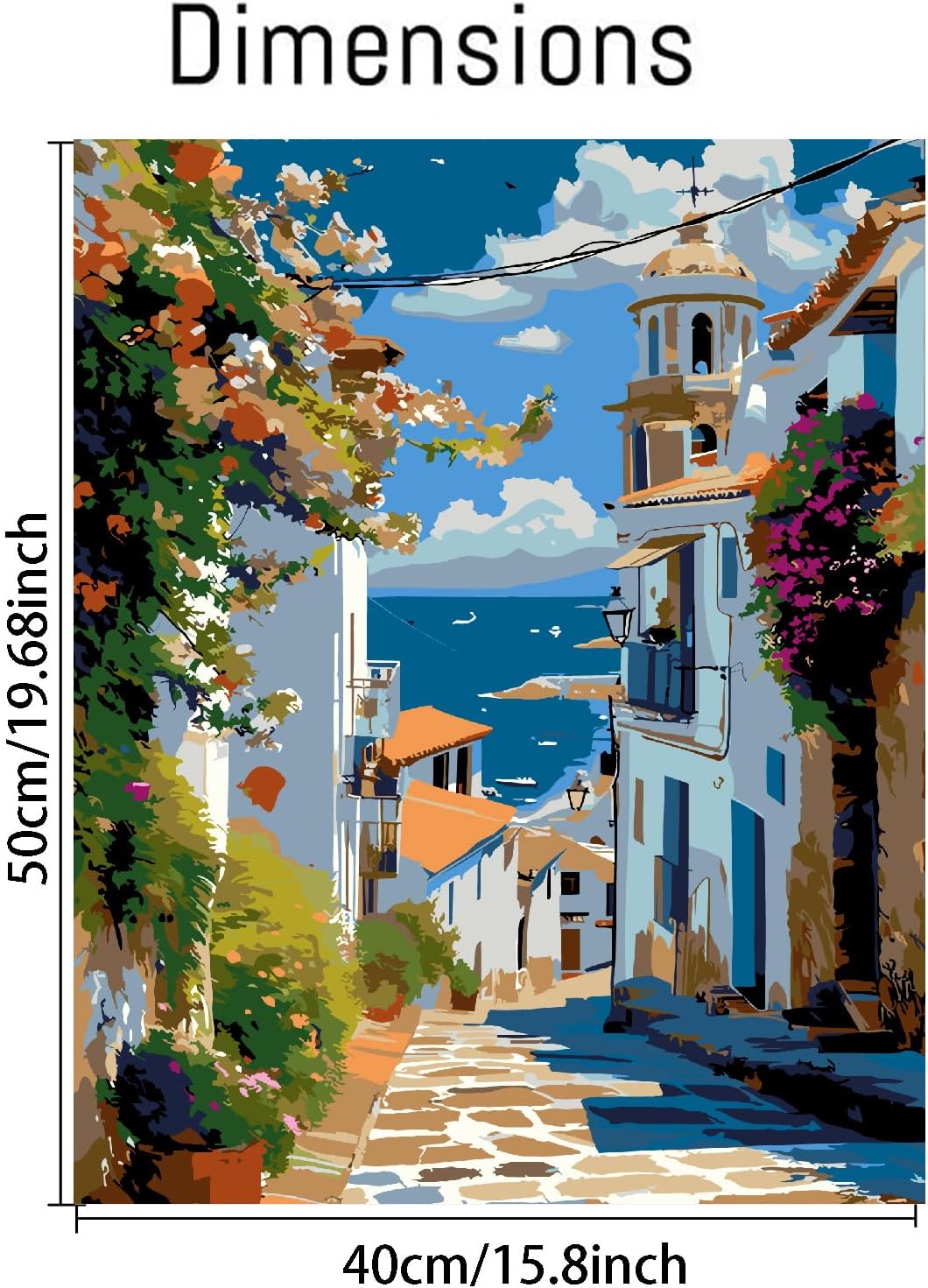 Paint by Numbers Kit for Adults, Scenery Paint by Numbers on Canvas for Beginners, Acrylic Easy Painting Number Kits, Gift Home Wall Decor 16x20 Inch