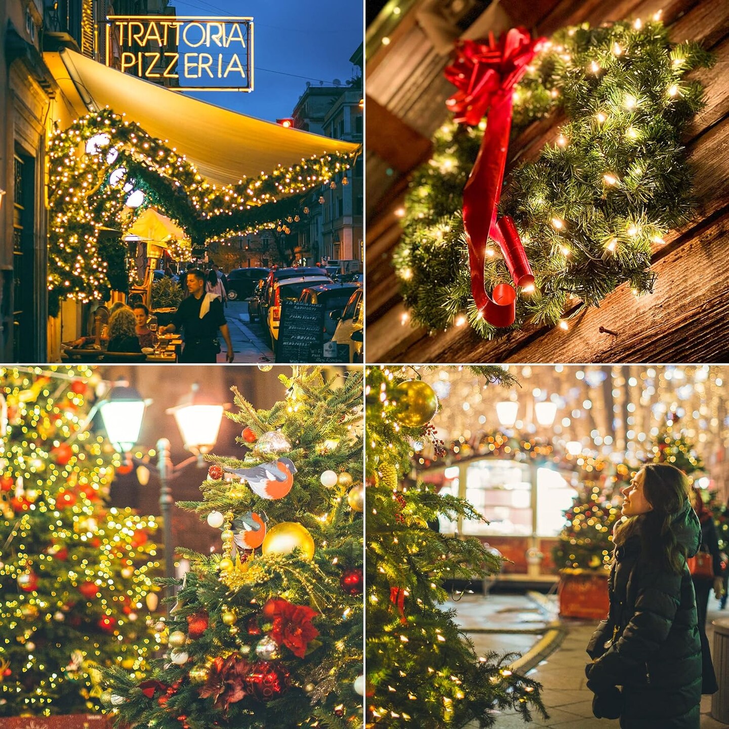 Clear Christmas Lights Set 2PACK 50Count 13Feet Incandescent Bulb Mini String Lights for Indoor Christmas Tree