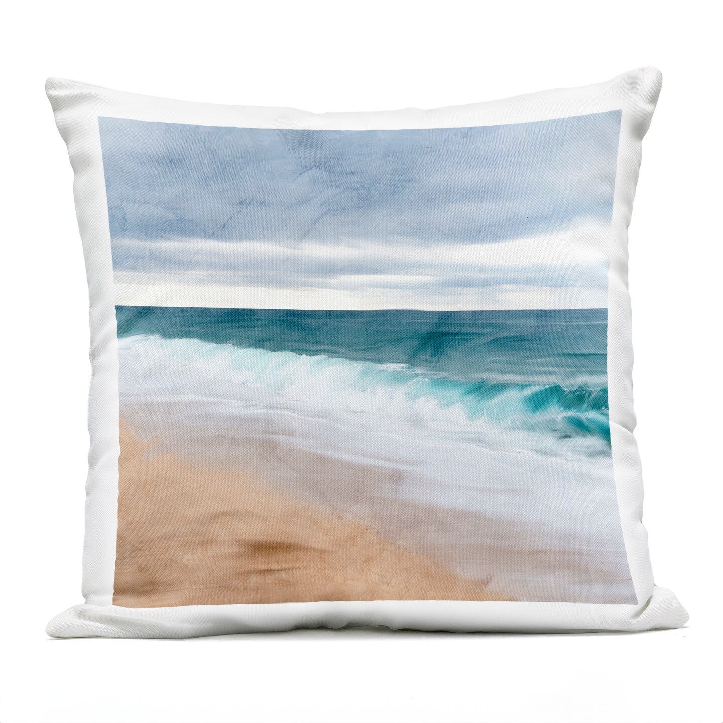 Stupell Industries Vivid Ocean View Coast Outdoor Printed Pillow, design by Kim Allen, 18 x 7 x 18