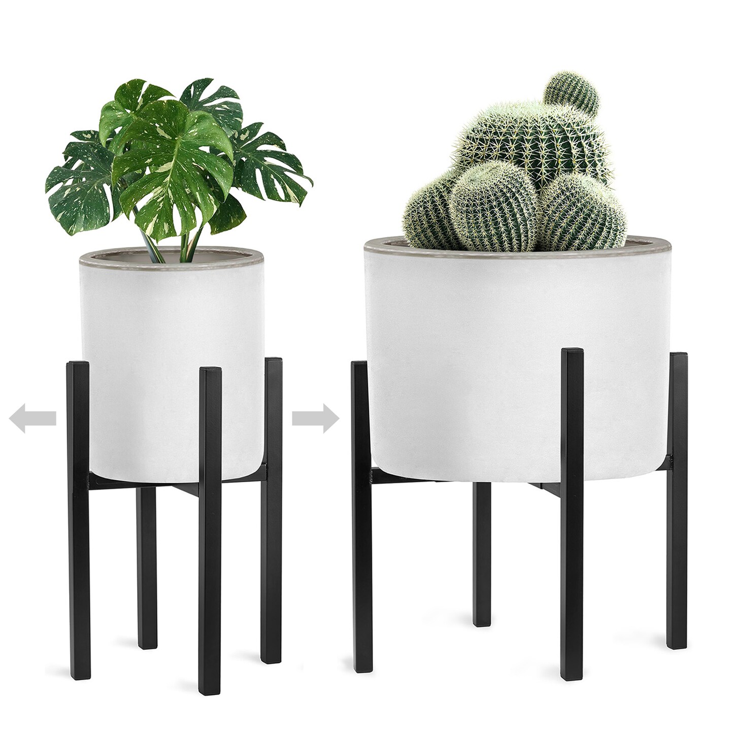 Sorbus Adjustable Metal Plant Stand &#x2013; Mid Century Style Flower Pot Holder, 10 to 16 Inches Planter Stand for Modern Home D&#xE9;cor, Houseplants &#x2013; Plant &#x26; Pot NOT INCLUDED
