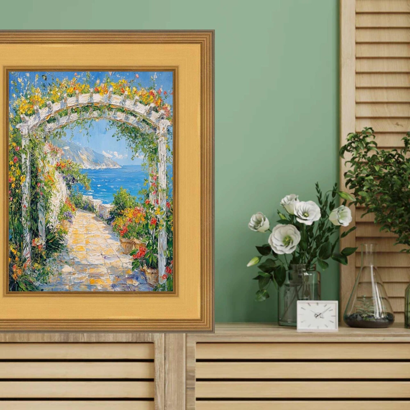 Wide Gold Leaf Flat Panel Picture Frame 8x10 frame