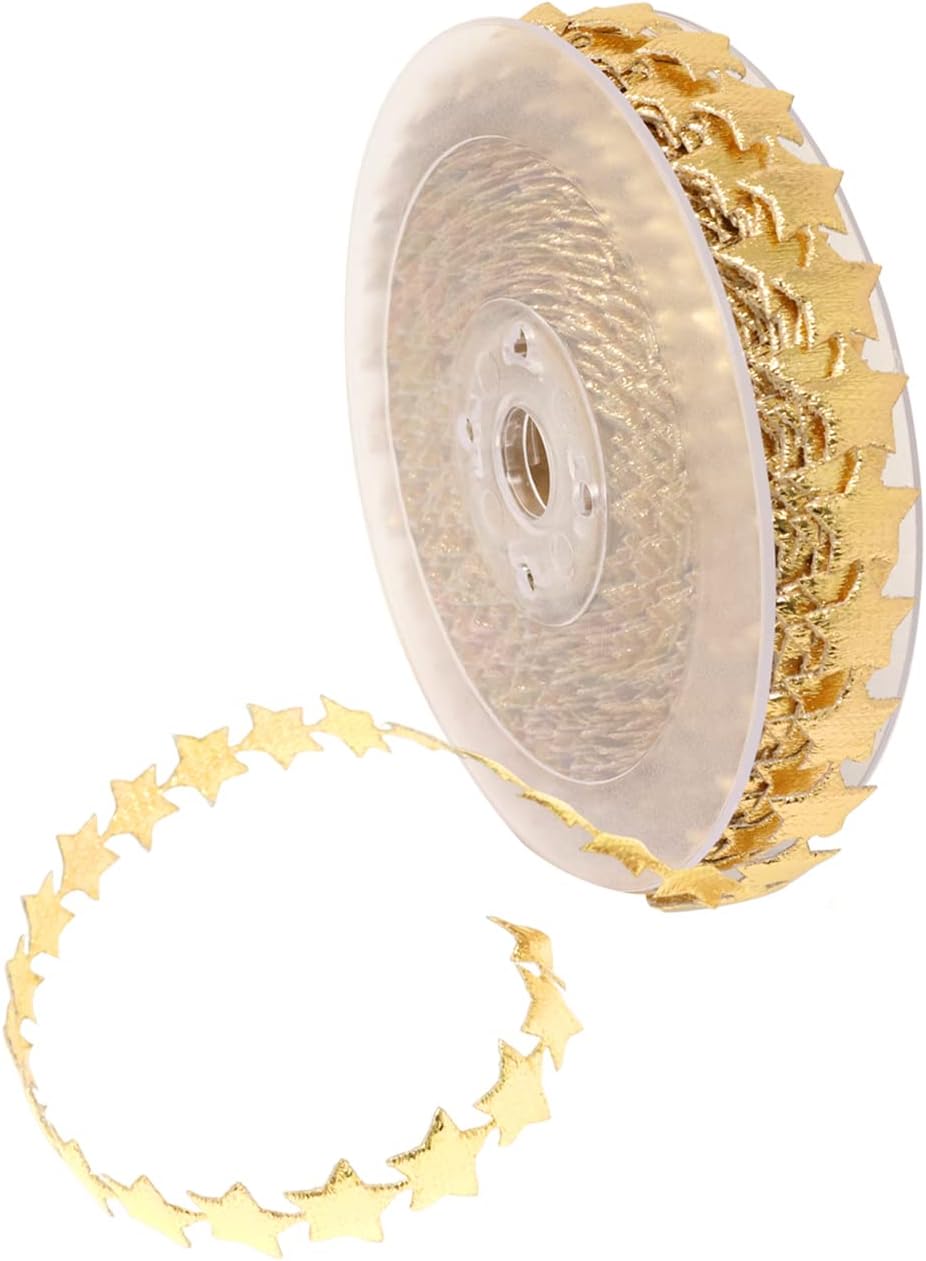 Sparkly Polyester Star Ribbon Trim Embellishment, Star Decoration Ribbons