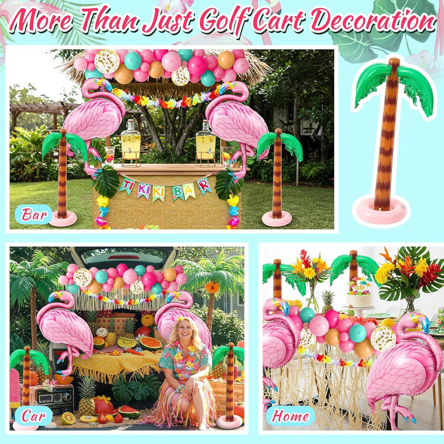 Summer Hawaiian Style Golf Cart Decorations (colorful)