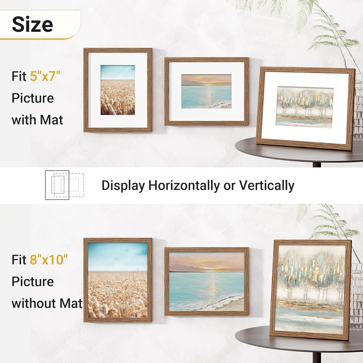 8x10 Picture Frames Set of 5