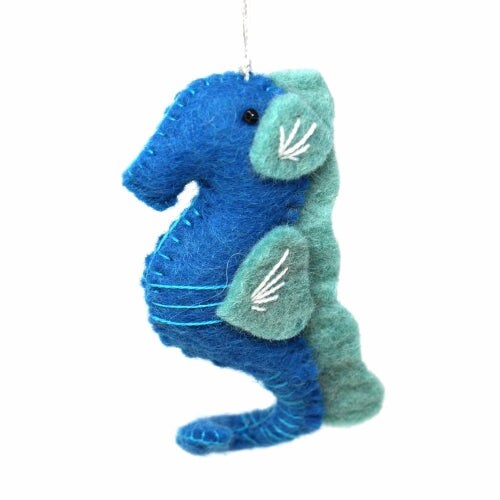 20 Inch Felt Mermaid Mobile Featuring Turtle Dolphin Octopus &#x26; Sea Horse Hanging Decor