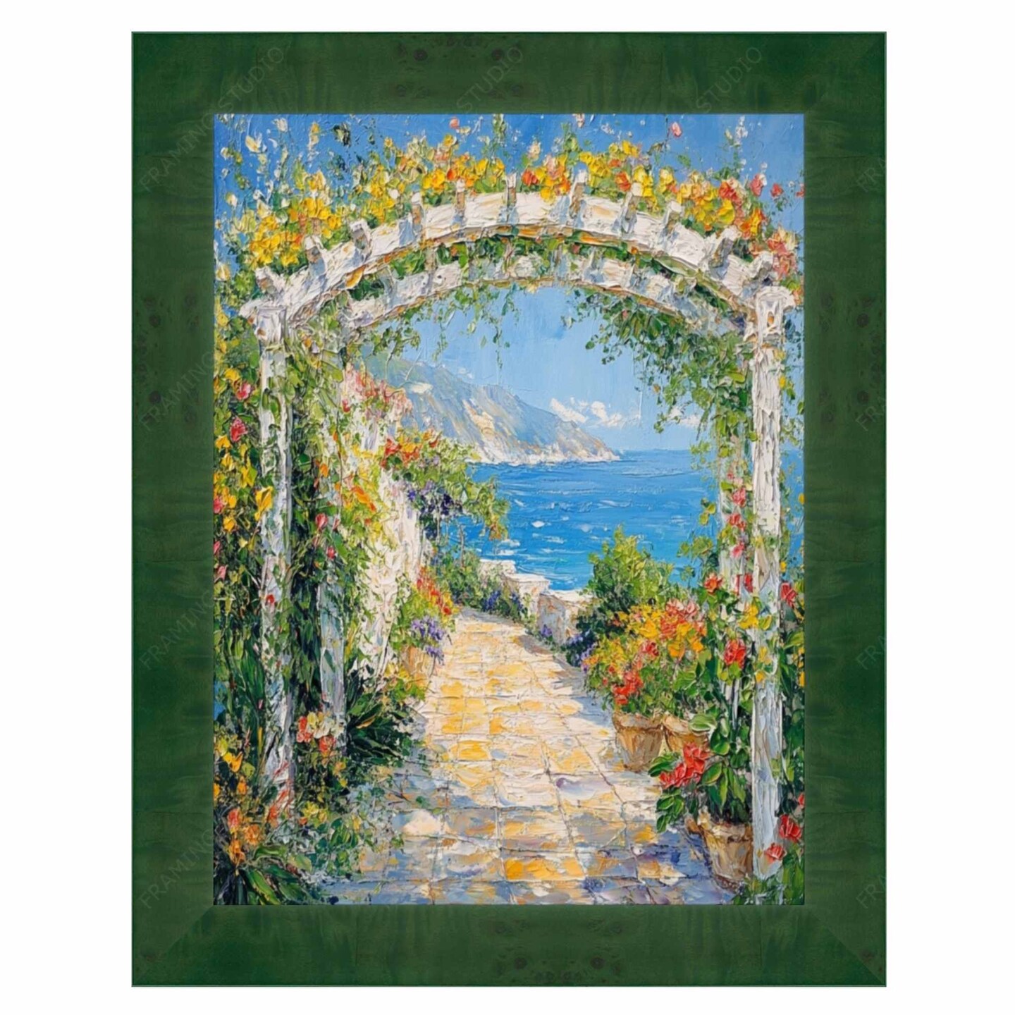 Green Burl Wood Flat Picture Frame 12x12 frame