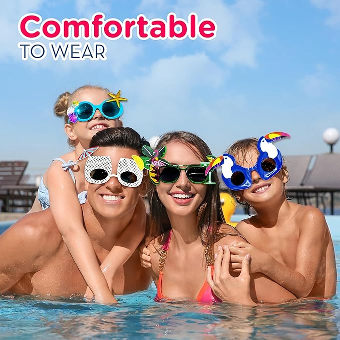 20 Pairs Novelty Luau Party Sunglasses Fun Hawaiian Sunglasses Beach - View #7