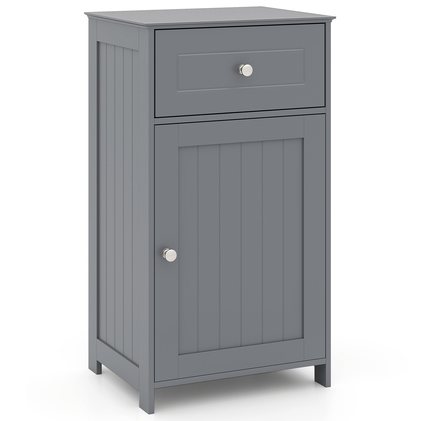 MDF Bathroom Cabinet with Adjustable Shelf, Drawer and Anti-Tipping Feature