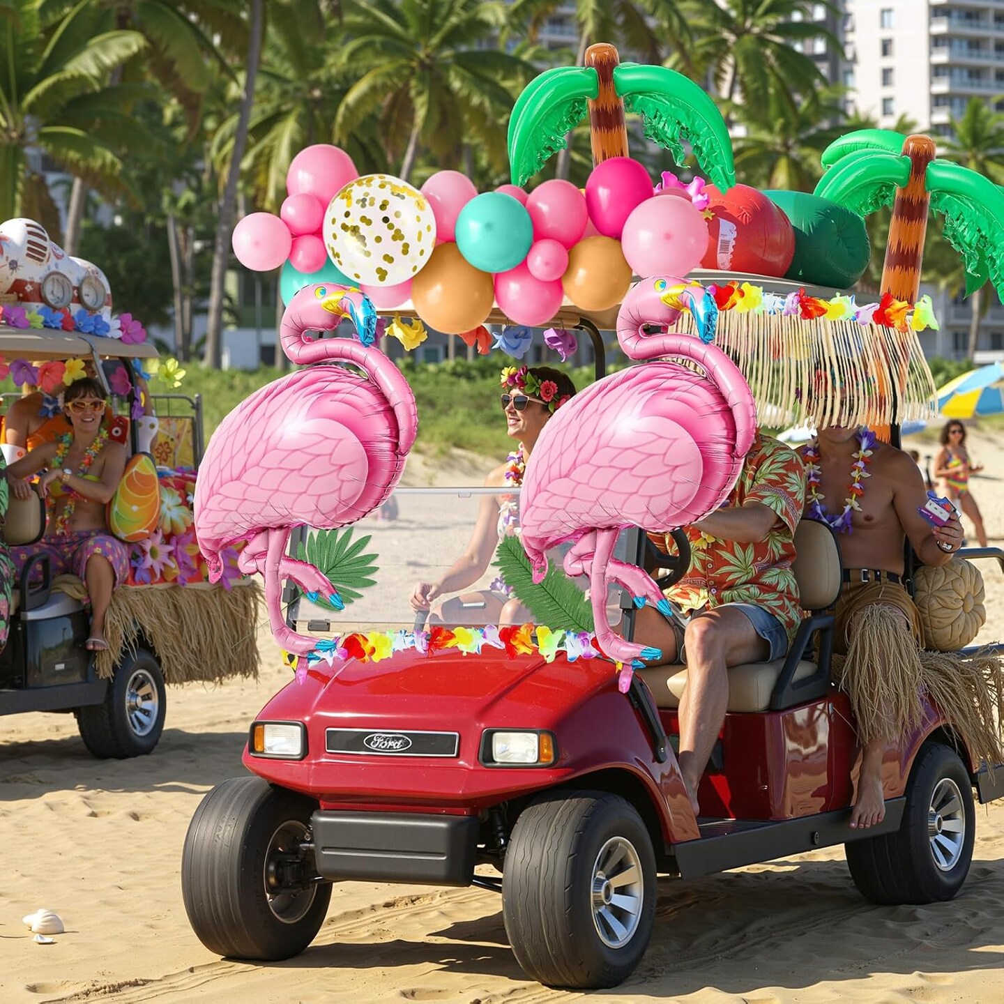 Summer Hawaiian Style Golf Cart Decorations (colorful)