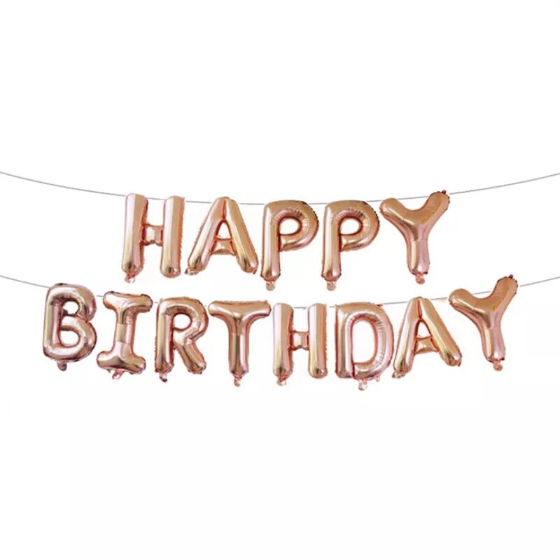 Happy Birthday Self-Inflating Balloon Banner Party Decoration