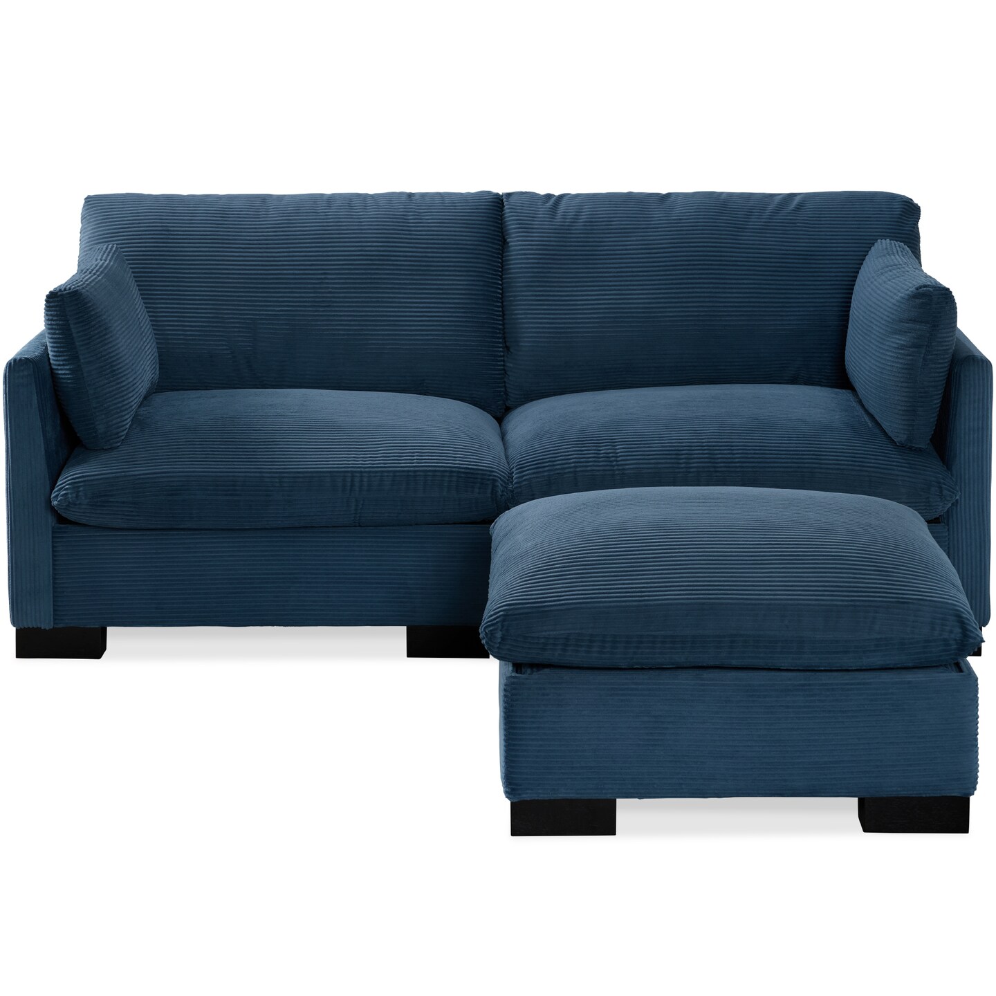 Best Choice Products 82in Modular Sectional Pillowtop Sofa w/ Ottoman &#x26; Storage