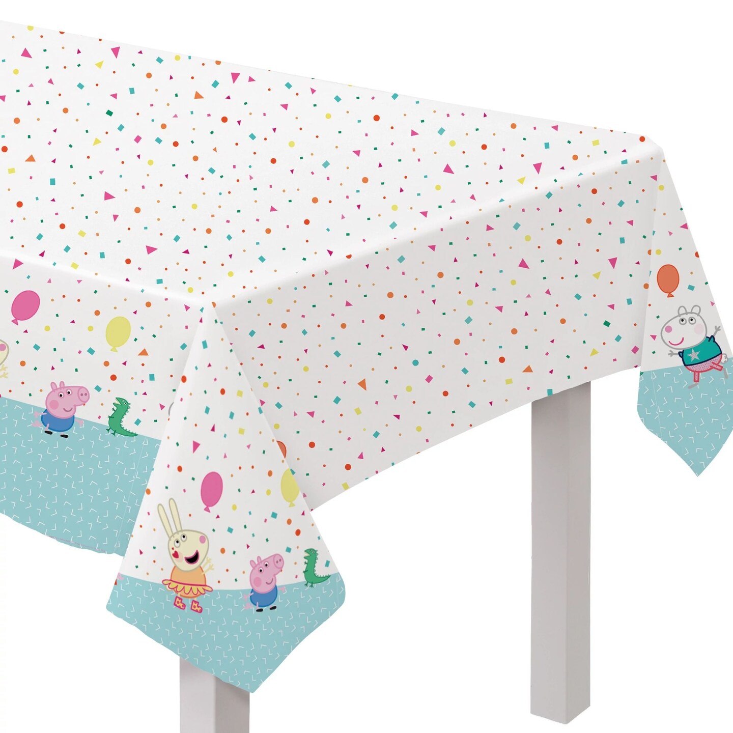 Peppa Pig Confetti Party Plastic Table Cover - 54&#x22; x 96&#x22;