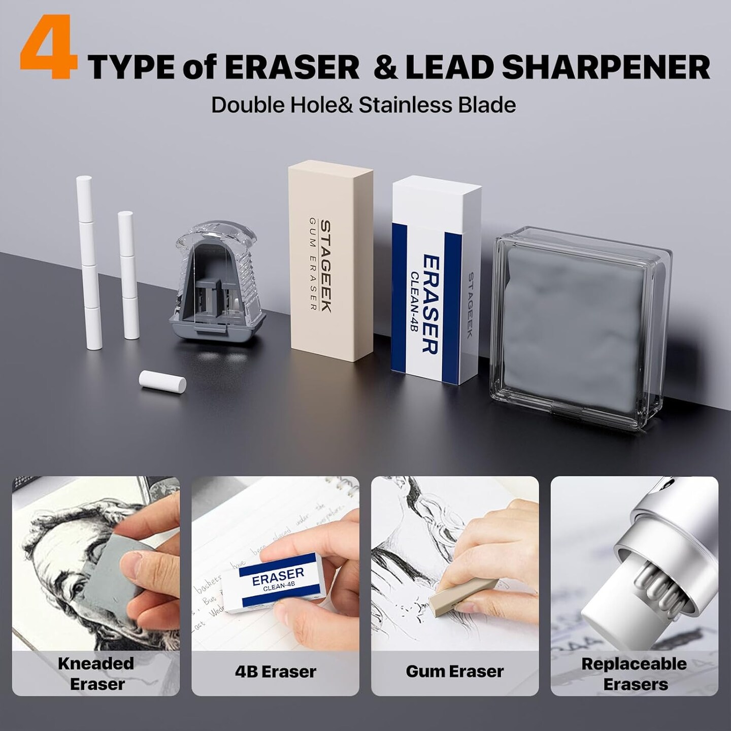 35-Piece Premium Art & Mechanical Pencil Set with Case – 0.5/0.7/0.9/2.0mm Graphite & Colored Leads, Erasers, Sharpeners – Ideal for Sketching, Writing, Drafting, and School Supplies (silver)