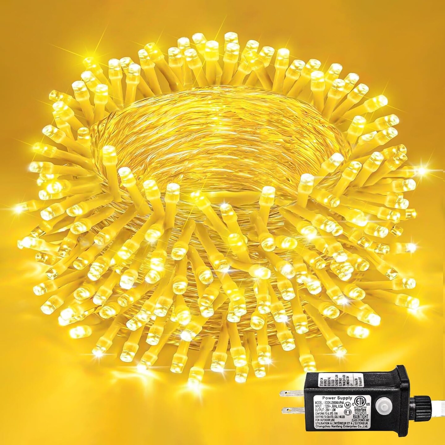 82ft 250 LED Christmas Lights Outdoor, Warm White Christmas String Lights Indoor 8 Modes Clear Wire, Connectable Twinkle Fairy Lights Plug in