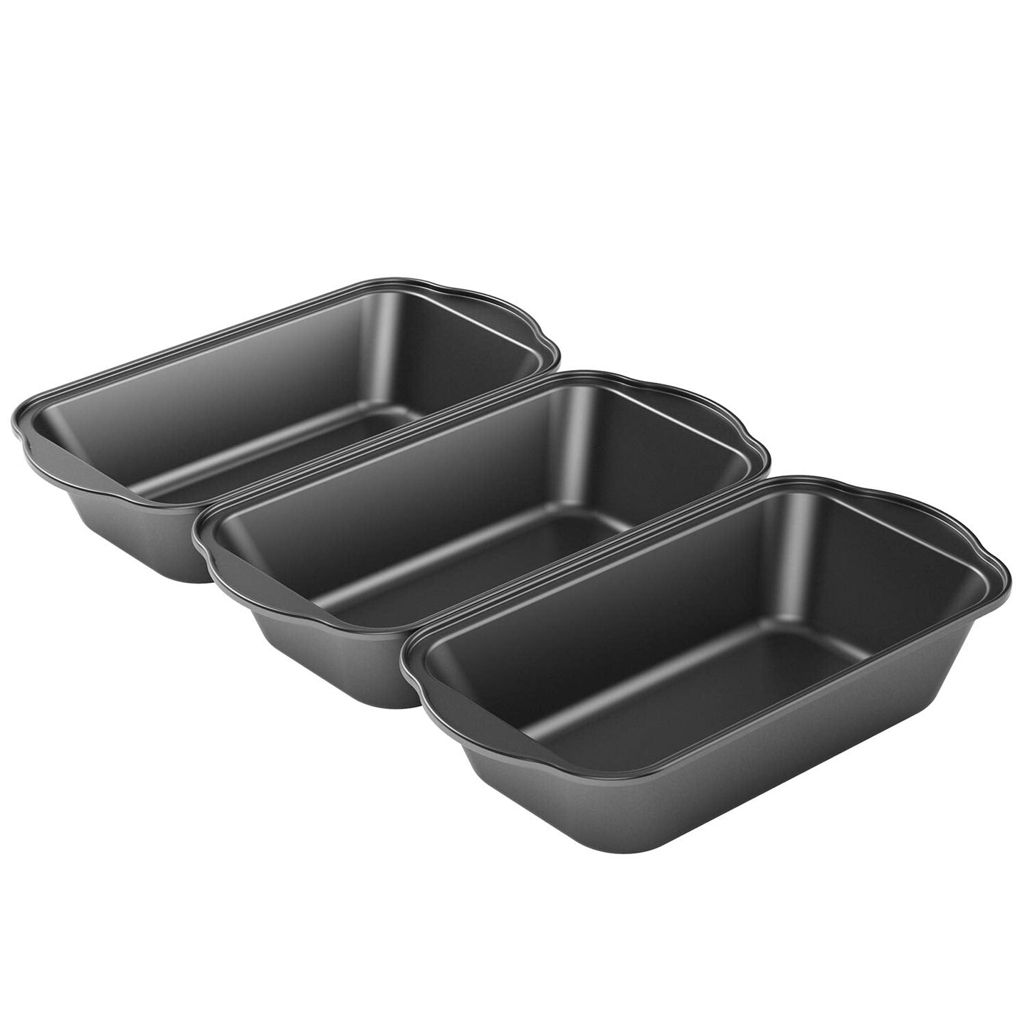 3 Pack Nonstick Carbon Steel Baking Bread Pan, Large Loaf Pan, 9 1/2&#x22; x 5&#x22;